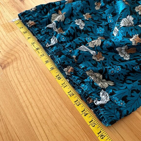 Ann Taylor Pajama Women L Blue Floral & Bird Pajama Top Pant Set Sleep - Picture 8 of 16